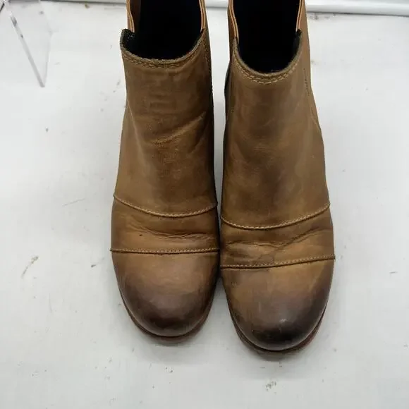 Sorel Boots Womens 6.5 Brown Leather Wedge Ankle Bootie - Picture 4 of 8